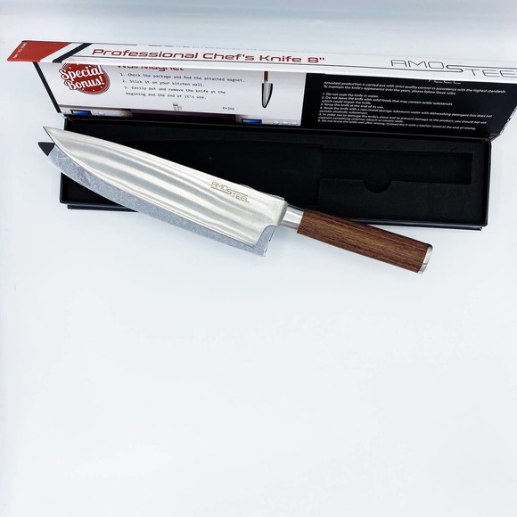 Amo Steel Chef's Knife 8" Blade - Picture 2 of 7